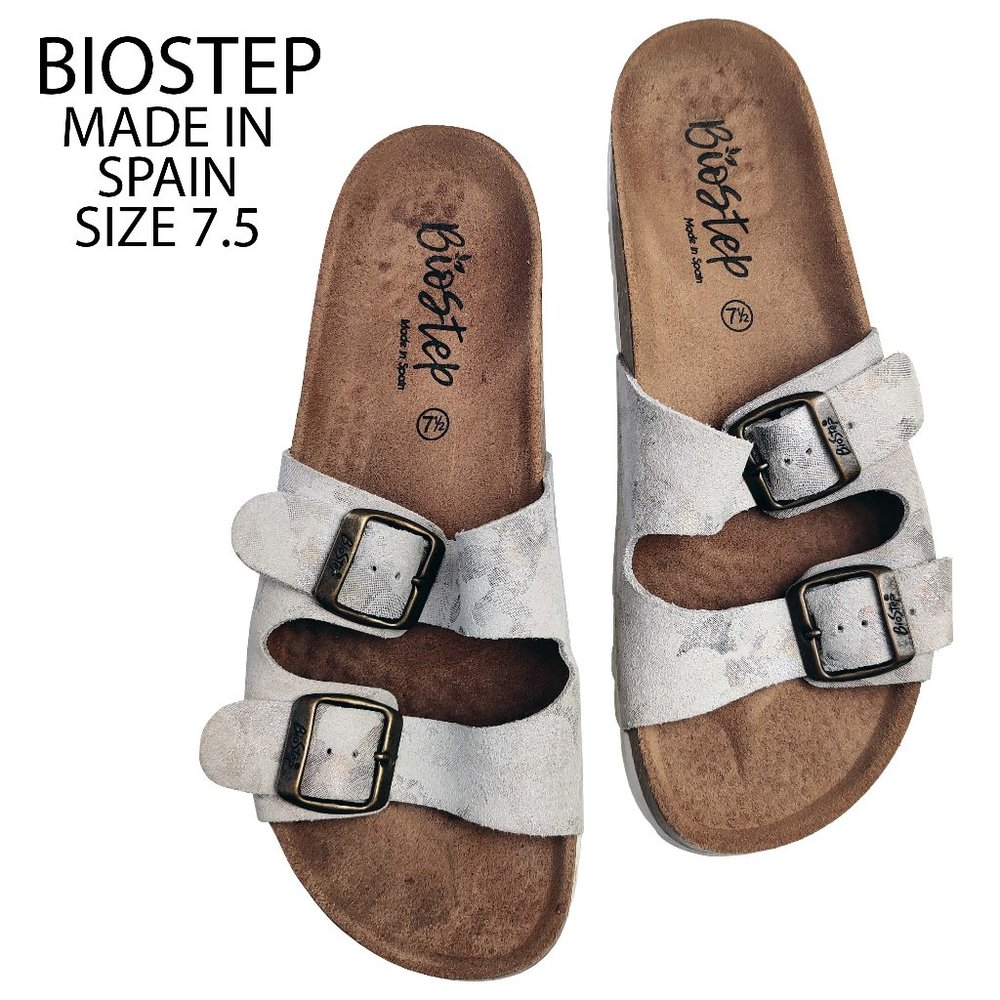 BIOSTEP Two-Strap Buckled Camouflage Sandals 7.5